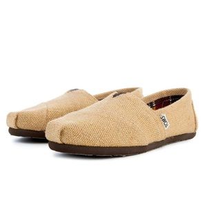 toms womens burlap classic slip ons